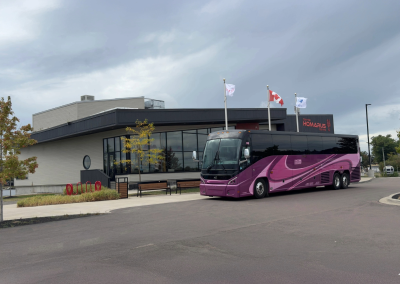 Bus group visiting Homarus Centre in Shediac, NB