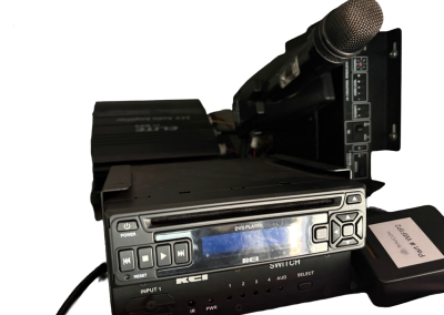 #100 Compartment DVD Player and Mic